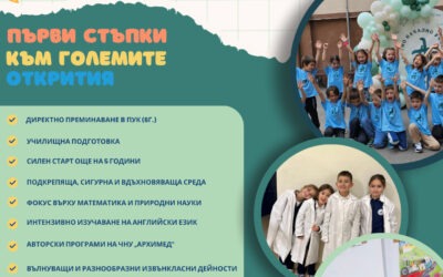 ЧНУ „Архимед“ обявява прием в подготвителна група за деца на 5 години за учебната 2026/2027 година!